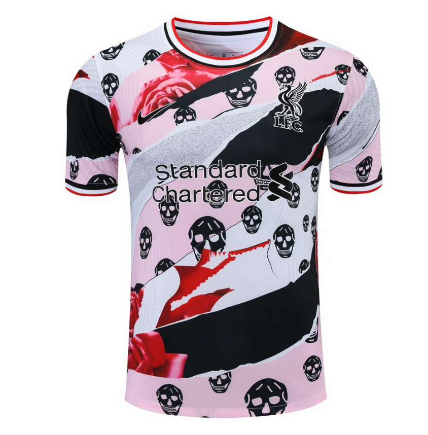 2021/22 Liverpool Pink Black Training Shirt